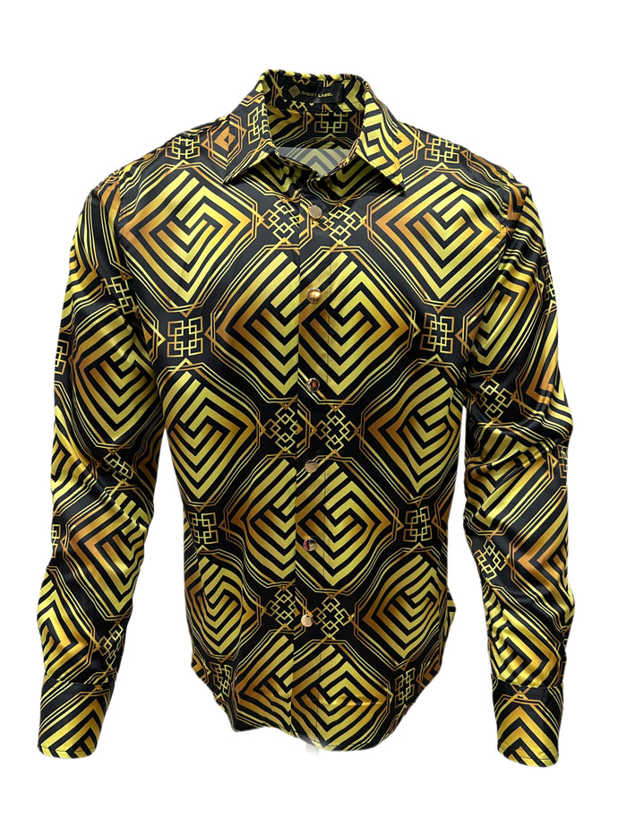 Dhahab Print Silk Blend Shirt