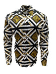 BLACK AND GOLD Silk shirt