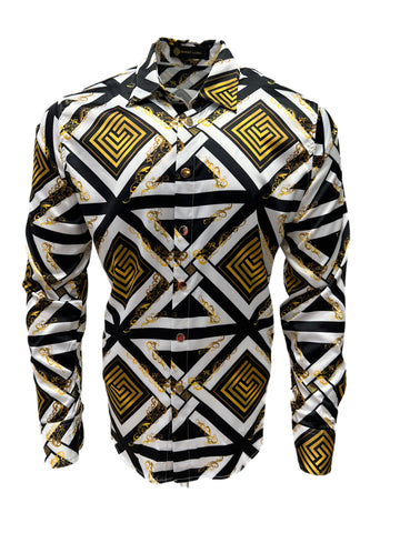 BLACK AND GOLD Silk shirt