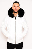 Men's Bomber Jacket White