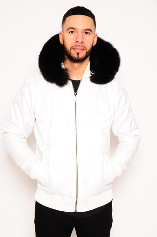 Men's Bomber Jacket White