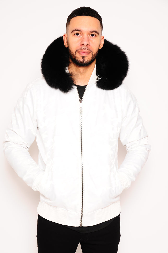 Men's Bomber Jacket White