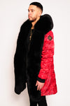 Men's Parka Jacket Red Camo