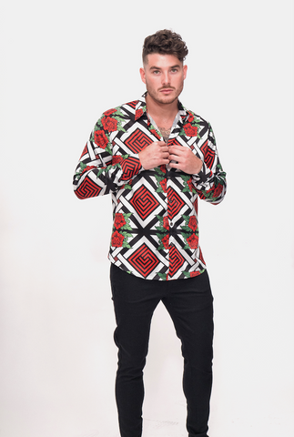 Mahaba Print Silk Blend Shirt